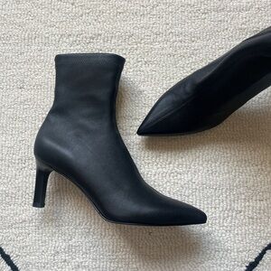 rag & bone Sleek Black Heeled sock stretch Boots